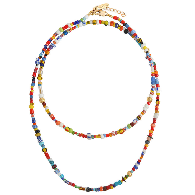 Double Tour Beach Beads Necklace