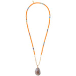 Orange Heishi Stone Necklace