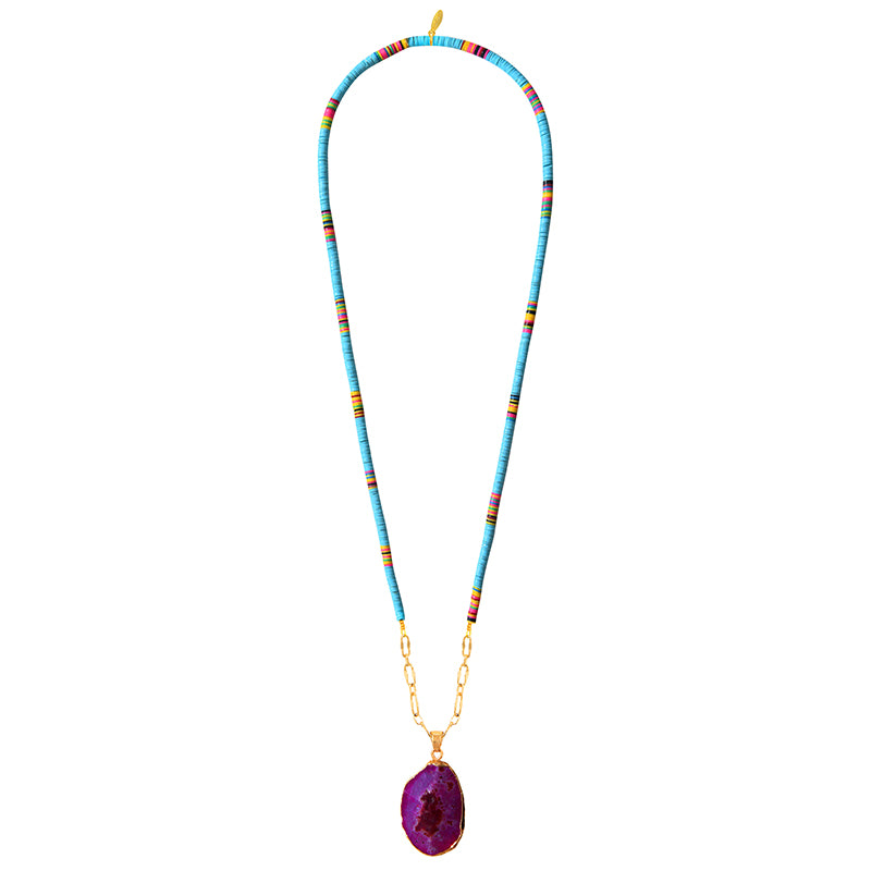 Turquoise Heishi Stone Necklace