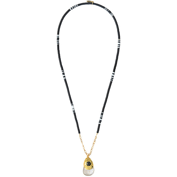 Black Heishi Stone Necklace 2
