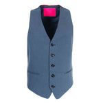 Gilet de Costume d'Homme Bleu marine en Laine et Dos Maillot de Foot Messi Upcycling