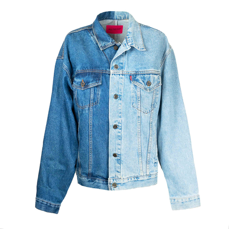 Veste en Jean Levis Bleu Asymétrique Upcycling