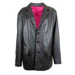 Veste en Cuir Noir Upcycling