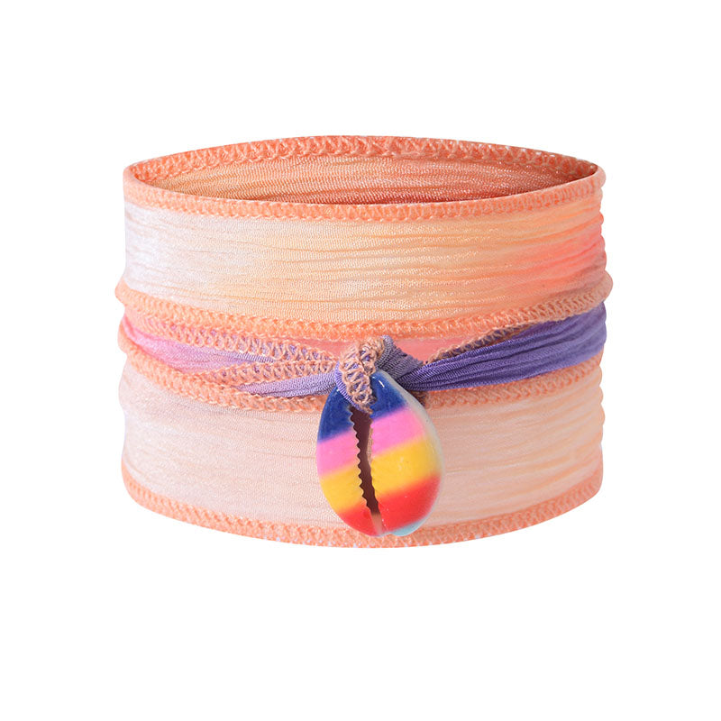 Shell Bracelet On Silk Cord 4