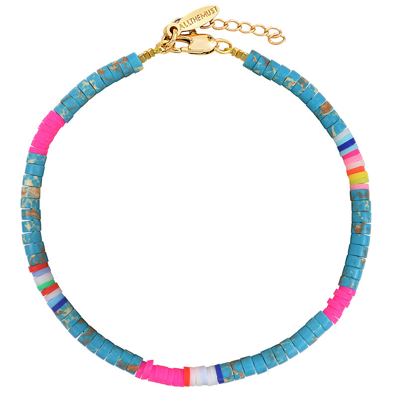 Heishi Natural Stone Anklet 4