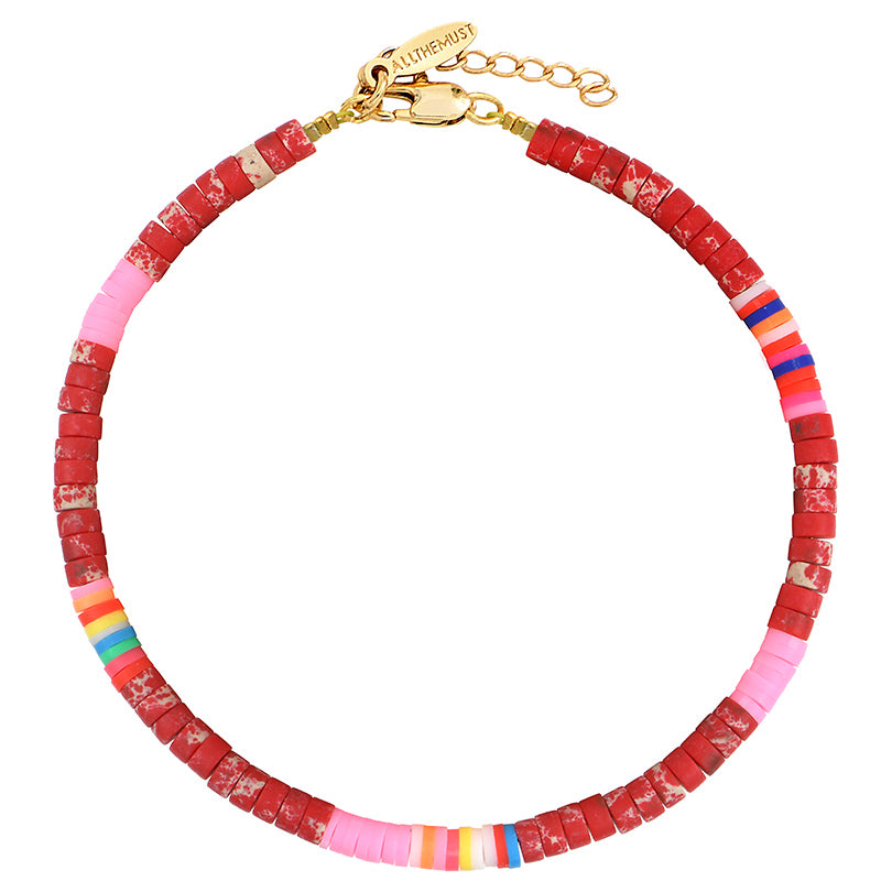 Heishi Natural Stone Anklet 7