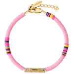 Bracelet Heishi Tube Rose