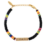 Black Heishi Tube Bracelet