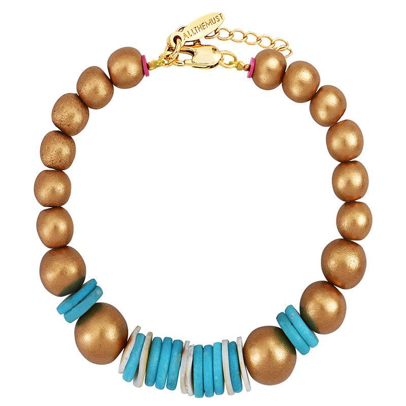 Bracelet perles rondes précieux 3