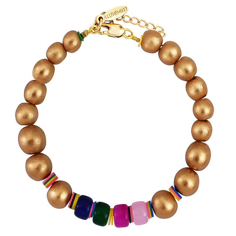 Bracelet perles rondes précieux 4