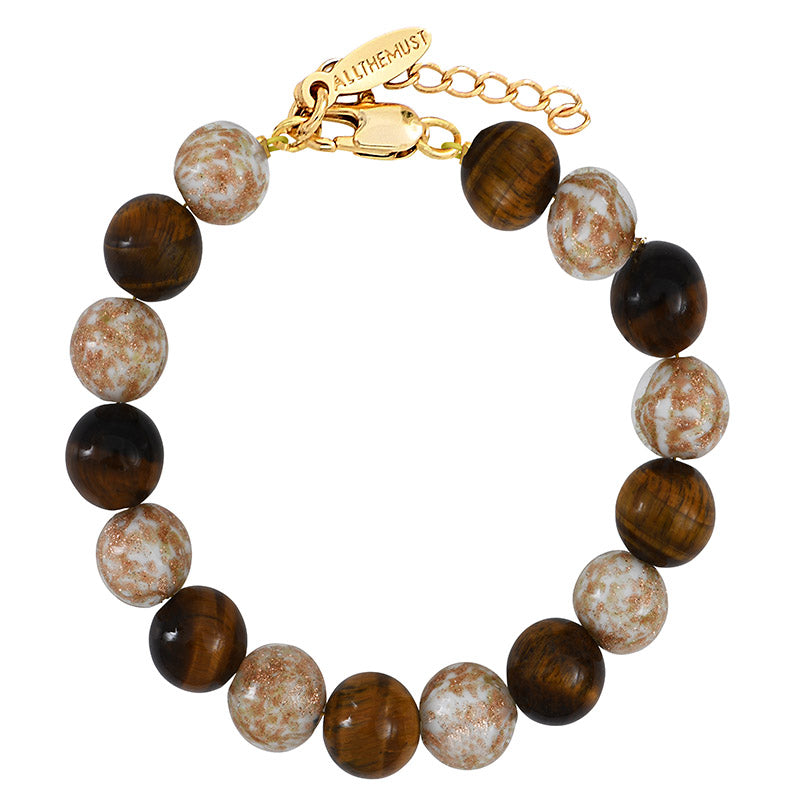 Bracelet perles rondes précieux 5