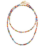 Double Tour Beach Beads Necklace