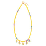 Yellow Heishi Tassel Necklace