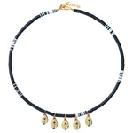 Black Heishi Tassel Necklace 2