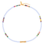 White Heishi Tube Necklace