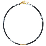 Black Heishi Tube Necklace 2