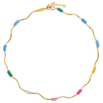 Wavy Rainbow Heishi Necklace