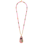 Pink Heishi Stone Necklace