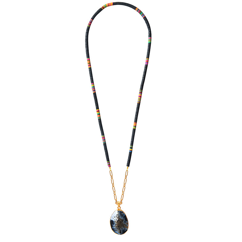 Black Heishi Stone Necklace
