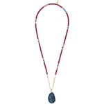 Burgundy Heishi Stone Necklace