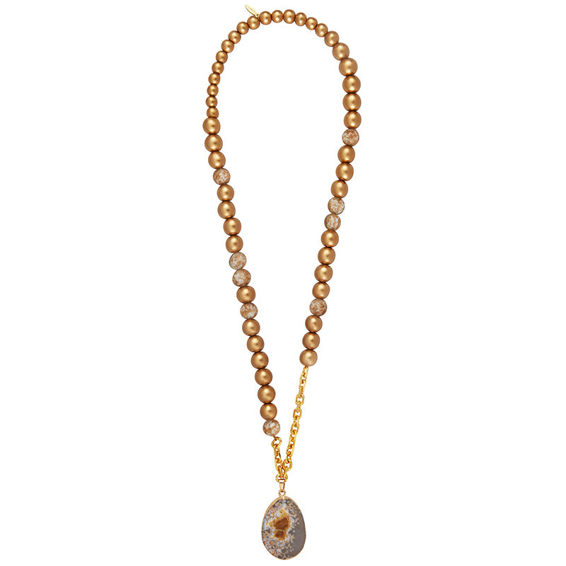 Precious Round Pearls Long Necklace