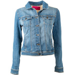 Veste en Jean Dos Pull Torsade Beige Upcycling