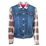 Veste en Jean avec Manches en Chemise Bucheron Upcycling